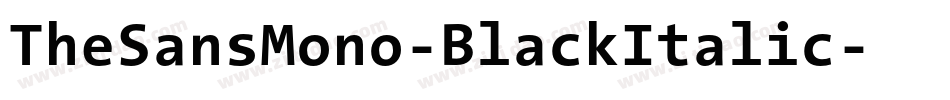 TheSansMono-BlackItalic字体转换