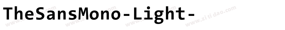 TheSansMono-Light字体转换