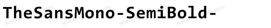 TheSansMono-SemiBold字体转换