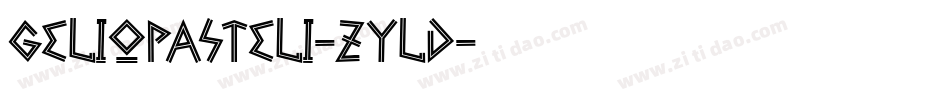 GelioPasteli-zylD字体转换