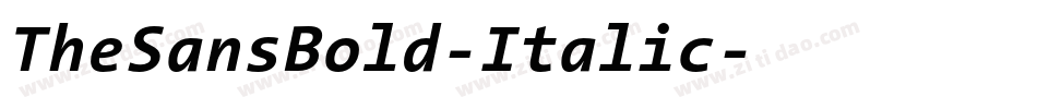 TheSansBold-Italic字体转换