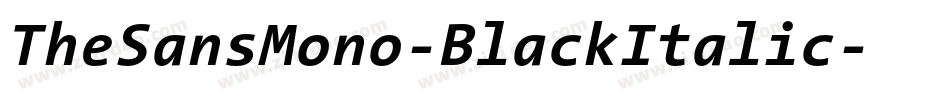 TheSansMono-BlackItalic字体转换