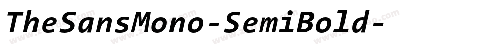 TheSansMono-SemiBold字体转换