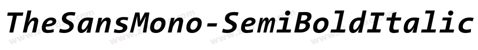 TheSansMono-SemiBoldItalic字体转换