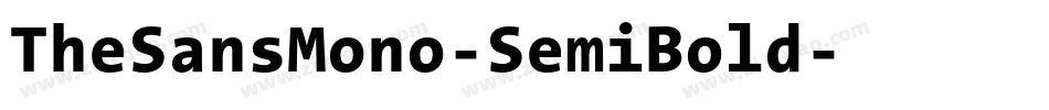 TheSansMono-SemiBold字体转换