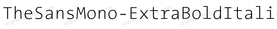 TheSansMono-ExtraBoldItalic字体转换
