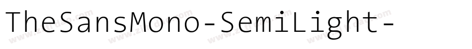 TheSansMono-SemiLight字体转换