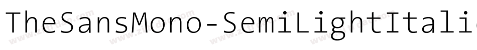 TheSansMono-SemiLightItalic字体转换