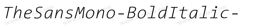 TheSansMono-BoldItalic字体转换
