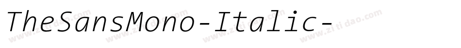 TheSansMono-Italic字体转换