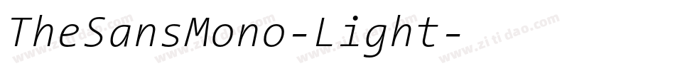 TheSansMono-Light字体转换