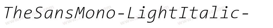 TheSansMono-LightItalic字体转换