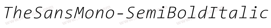 TheSansMono-SemiBoldItalic字体转换