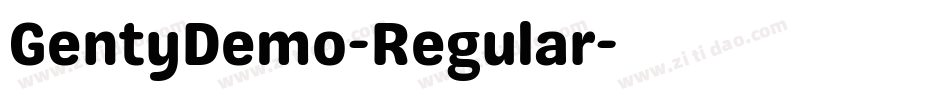 GentyDemo-Regular字体转换