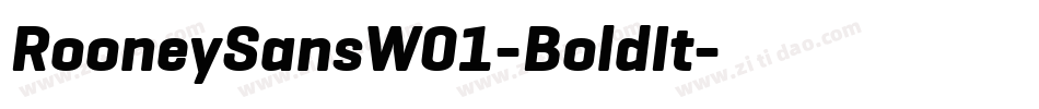 RooneySansW01-BoldIt字体转换
