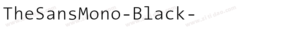 TheSansMono-Black字体转换