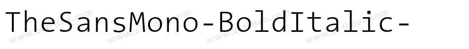 TheSansMono-BoldItalic字体转换