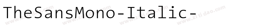 TheSansMono-Italic字体转换