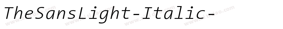 TheSansLight-Italic字体转换