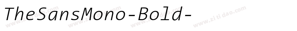 TheSansMono-Bold字体转换