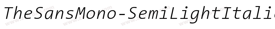 TheSansMono-SemiLightItalic字体转换