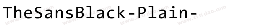 TheSansBlack-Plain字体转换