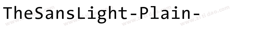TheSansLight-Plain字体转换