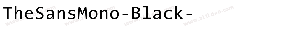TheSansMono-Black字体转换