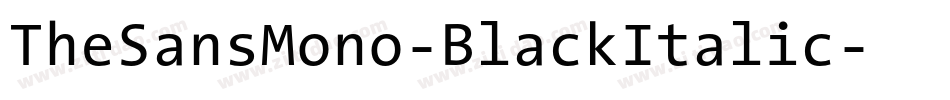 TheSansMono-BlackItalic字体转换