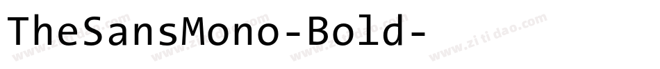 TheSansMono-Bold字体转换