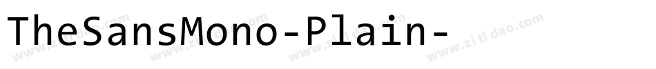 TheSansMono-Plain字体转换