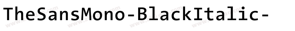 TheSansMono-BlackItalic字体转换