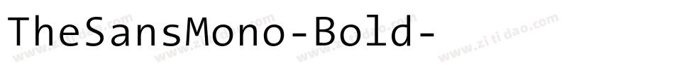 TheSansMono-Bold字体转换