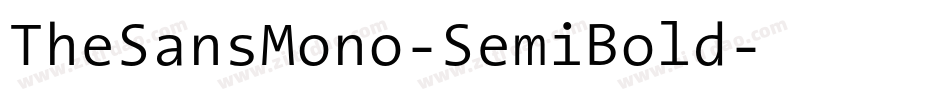 TheSansMono-SemiBold字体转换