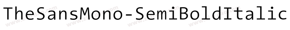 TheSansMono-SemiBoldItalic字体转换