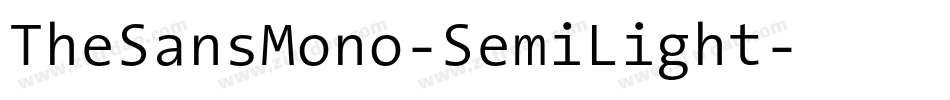 TheSansMono-SemiLight字体转换