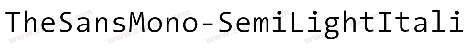 TheSansMono-SemiLightItalic字体转换
