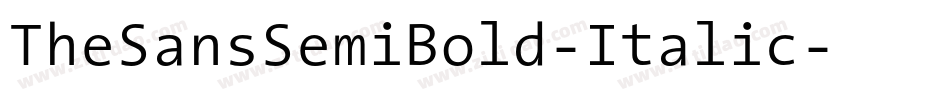 TheSansSemiBold-Italic字体转换