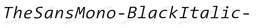 TheSansMono-BlackItalic字体转换