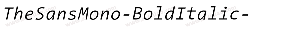 TheSansMono-BoldItalic字体转换