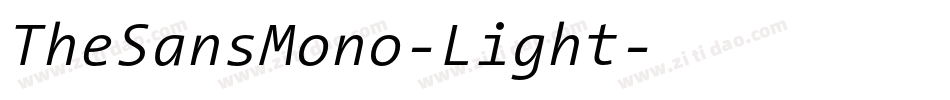 TheSansMono-Light字体转换