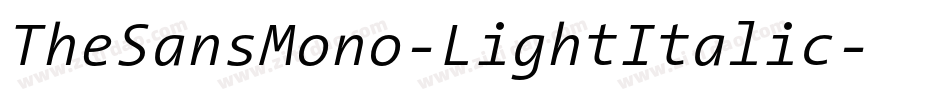 TheSansMono-LightItalic字体转换