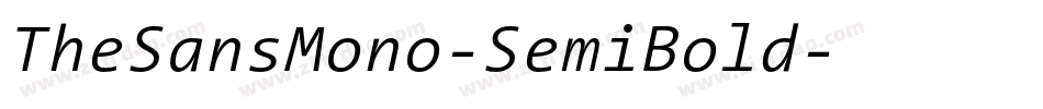 TheSansMono-SemiBold字体转换
