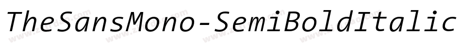 TheSansMono-SemiBoldItalic字体转换