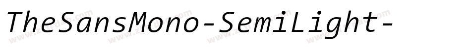 TheSansMono-SemiLight字体转换