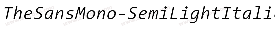 TheSansMono-SemiLightItalic字体转换