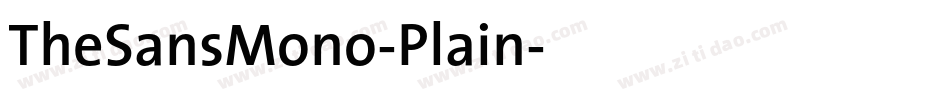 TheSansMono-Plain字体转换