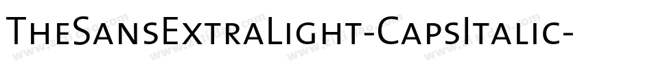 TheSansExtraLight-CapsItalic字体转换