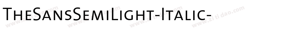 TheSansSemiLight-Italic字体转换