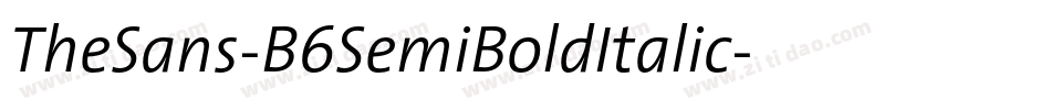 TheSans-B6SemiBoldItalic字体转换